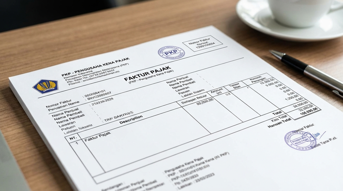 Indonesian faktur pajak (tax invoice) from PKP